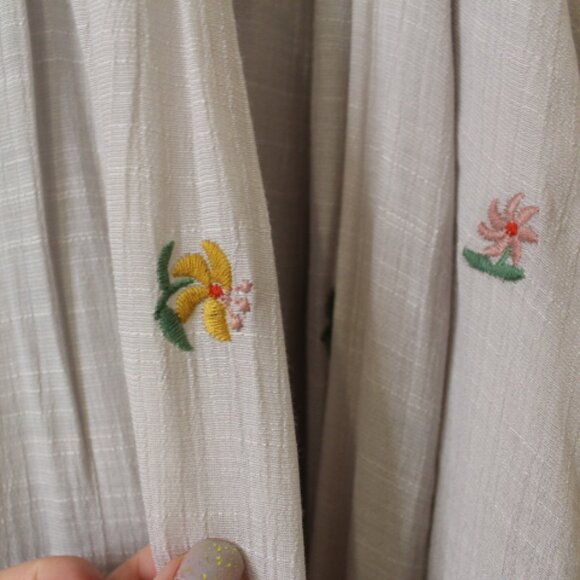 NWT In Loom Floral Embroidered All Over Midi Lavender Dress in Large - Picture 8 of 16